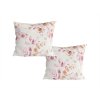 Set 2 bucati huse decorative pentru perna din microfibra FLORANY 45x45 cm, alba
