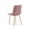 Starorůžová jídelní židle LIBRA CLOUD ROSE s dřevěnými nohami