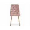 Stylová jídelní židle LIBRA CLOUD ROSE v sametu a růžovém odstínu