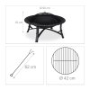Moderní kovové ohniště FIREBOWL ∅ 90 cm černé na dřevo
