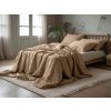 Elegantní mušelínové povlečení PURELY světle hnědé do moderní ložnice