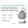 Scaun suspendat KOKON alb cu suport pentru exterior modern