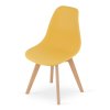 OFERTA Scaun muștar KITO cu picioare din fag Calitatea II