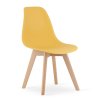 OFERTA Scaun muștar KITO cu picioare din fag Calitatea II