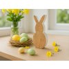Dekorativní dřevěný velikonoční zajíc NUBBIN 18 cm, bílý