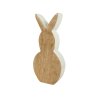 Dřevěný velikonoční zajíc NUBBIN 18 cm, bílý v přírodním stylu