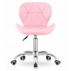OFERTA Scaun de birou roz AVOLA din piele ecologica II. calitate