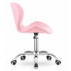 OFERTA Scaun de birou roz AVOLA din piele ecologica II. calitate