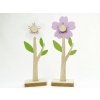 Dřevěná květina FLORIA na podstavci, 18 cm – více barev do interiéru