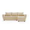Coltar extensibil LIVARO, crem, reversibil, 251x140 cm