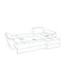 Coltar extensibil de colt LIVARO, crem, reversibil, 305x140 cm