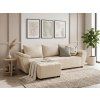 Coltar extensibil de colt LIVARO, crem, reversibil, 305x140 cm