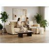 Coltar extensibil de colt LIVARO, crem, reversibil, 305x140 cm