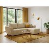 Coltar extensibil LIVARO, crem, reversibil, 251x140 cm
