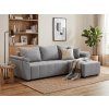Coltar extensibil reversibil LIVARO 251x140 cm, gri deschis