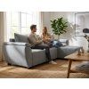 Coltar extensibil reversibil LIVARO 251x140 cm, gri deschis