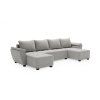 Coltar extensibil in U LIVARO 305x140 cm, gri deschis