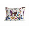 Povlak na polštář z mikrovlákna BAREVNÝ MOTÝL 50x70 cm, bílý s veselým motivem