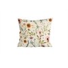 Povlak na polštář z mikrovlákna HERBALIS 45x45 cm krémový s botanickým motivem