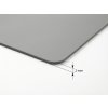 Voděodolná podložka na stůl 50x80 cm, šedá / grafitová pod klávesnici a myš