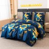 Designové Povlečení z mikrovlákna ROYAL BUTTERFLY modré s motýly
