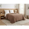 Elegantní Přehoz na postel CALDERA, tmavě béžový pro moderní ložnici