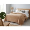 Luxusní Sametový přehoz na postel ASTRALIA, tmavě béžový s jemným leskem