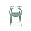 Scaun din plastic verde salvie KATO