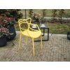 Set 4 buc scaune din plastic KATO, galbena