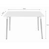 92604 4 cerny jidelni stul adria 120x80 cm s pevnou konstrukci