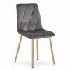 92658 elegantni tmave seda sametova jidelni zidle libra stylovy doplnek interieru