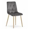 Elegantní tmavě šedá sametová jídelní židle LIBRA – stylový doplněk interiéru