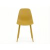 Minimalistická jídelní židle OSAKA plastová hořčicová k dřevěnému stolu