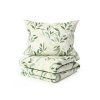 Designové povlečení FLORIBIRD zelené s jemným botanickým vzorem