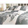 Designové povlečení z bavlny TIRSO POLY šedo-bílé