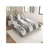 Stylové bavlněné povlečení TIRSO POLY šedo-bílé do moderní ložnice