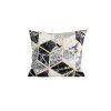 Bavlněný povlak na polštář ATHENA POLY 45x45 cm černý s moderním geometrickým vzorem