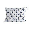 Fata de perna din policoton NAVYSTA POLY 50x70 cm, albastru-alb