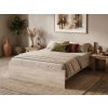 Designová postel ELISA 160 x 200 cm dub sonoma v přírodním stylu