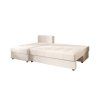 Coltar extensibil de colt VENORIA SLIM, crem, reversibil, 200x143 cm + 2 perne GRATUIT