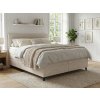 Stylová krémová čalouněná postel boxspring BRIANA 160x200 cm pro moderní interiér