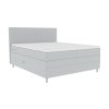 Elegantní boxspring postel CARINA 160x200 cm světle šedá s čalouněným čelem