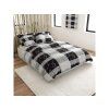 Stylové bavlněné povlečení SQUARES BLEND šedé do moderní ložnice