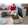 Elegantní taburet SMART COSARO s úložným prostorem 65x65 cm mentolový