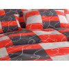 Designové bavlněné povlečení SQUARES BLEND červené do moderní ložnice