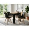 Jídelní set 1 + 4, stůl MADO ARTISAN 80x80 + židle BALI MARK černá