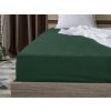 Bavlněné prostěradlo s gumou STANDARD 90 x 200 cm tmavě zelené