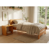 Dřevěný noční stolek ELORA olše s minimalistickým designem