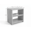 Elegantní noční stolek NOREA, dub v minimalistickém designu
