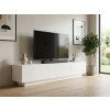 Designový TV stolek DOLCE 180 cm bílý s čistými liniemi